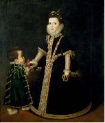Sofonisba Anguissola Girl with a dwarf, thought to be a portrait of Margarita of Savoy, daughter of the Duke and Duchess of Savoy Sweden oil painting artist